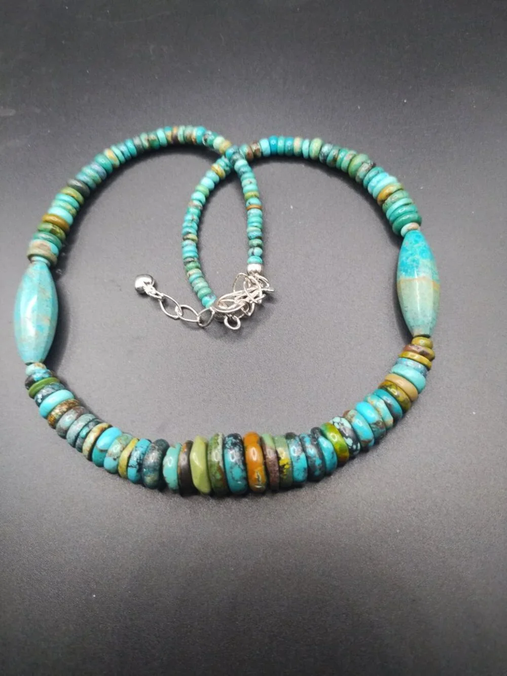 Jay King DTR Hubei Turquoise necklace 925 Sterling Silver southwestern style Y